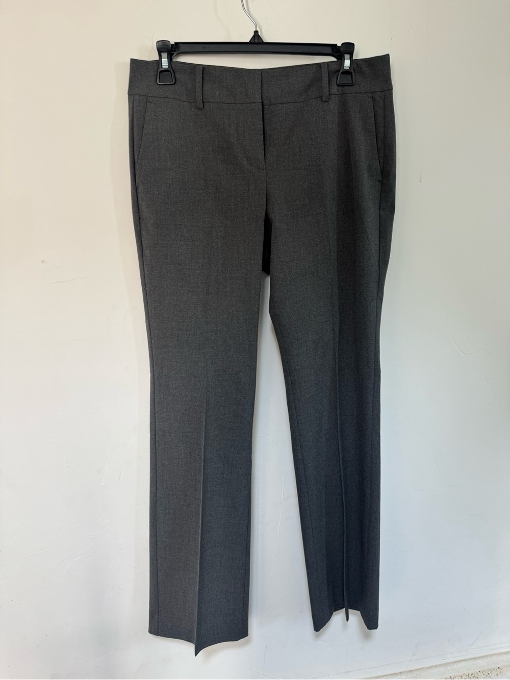 Ann Taylor Charcoal Straight-Leg Dress Trousers